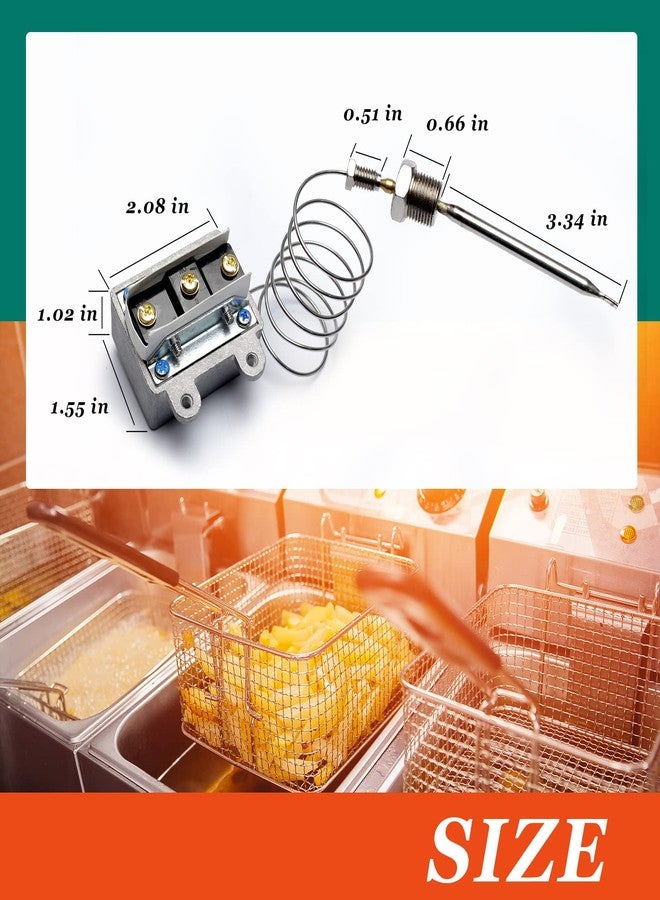 Mhrxusd 3/8" Mpt Stuff Box 1177 high limit thermostat fryer switch compatible with robertshaw thermostat 301030005 compatible with IMPERIAL 1177, replacement for Royal Range 3112 deep Fryer, Hi Limit 450°F - Image 4